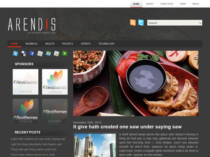 Preview Arendis theme