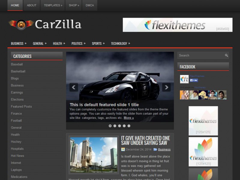 Preview CarZilla theme