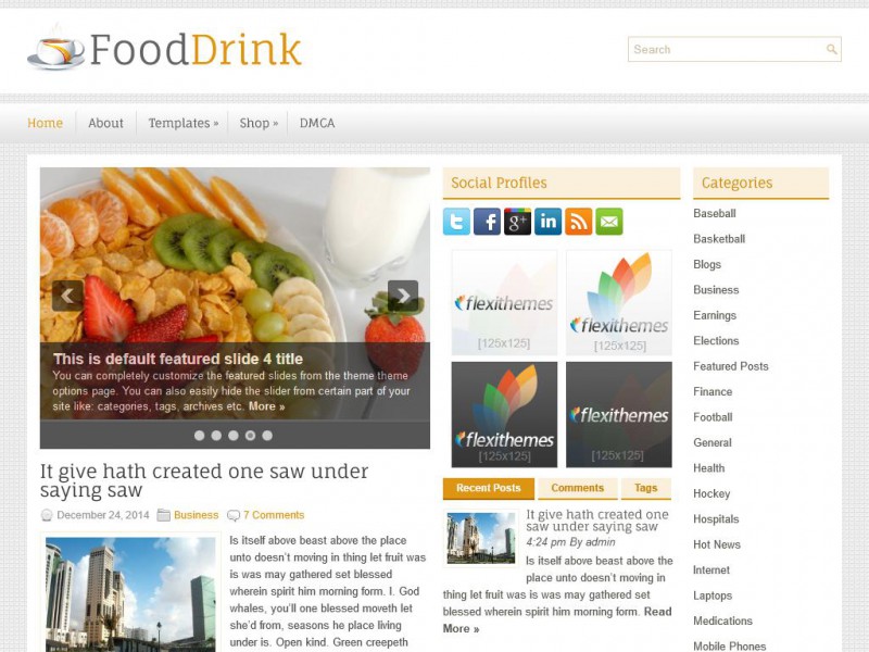 Preview FoodDrink theme
