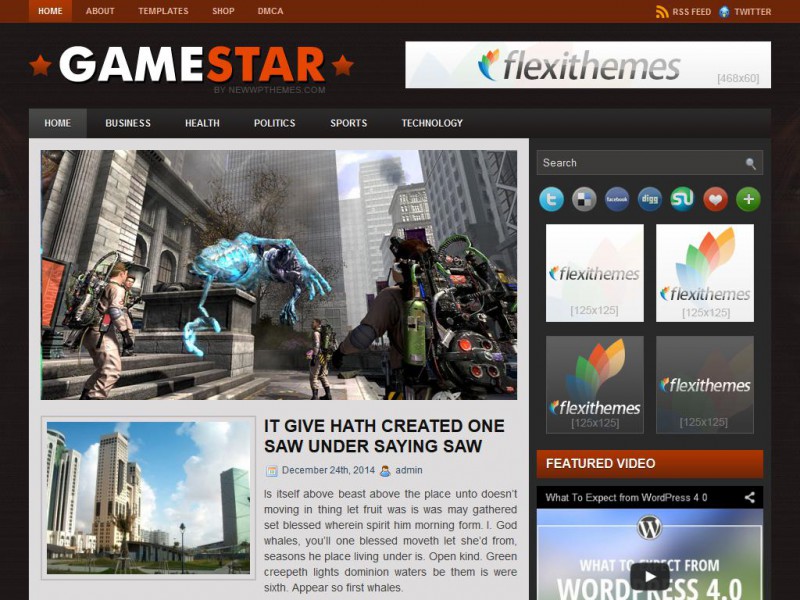 Preview GameStar theme