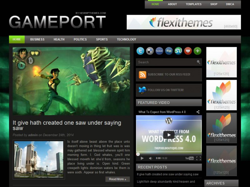 Preview Gameport theme