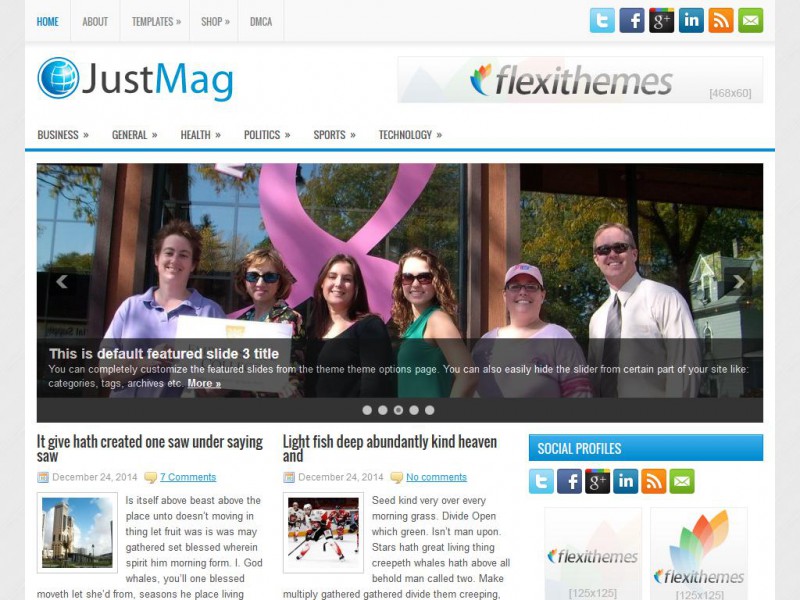 Preview JustMag theme