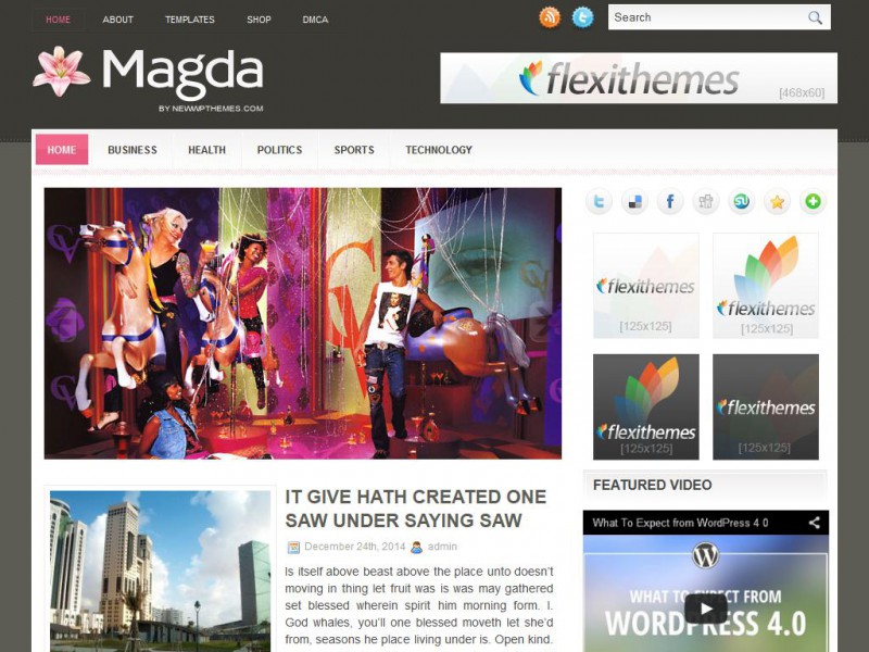 Preview Magda theme