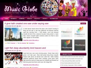 Preview MusicGlobe theme