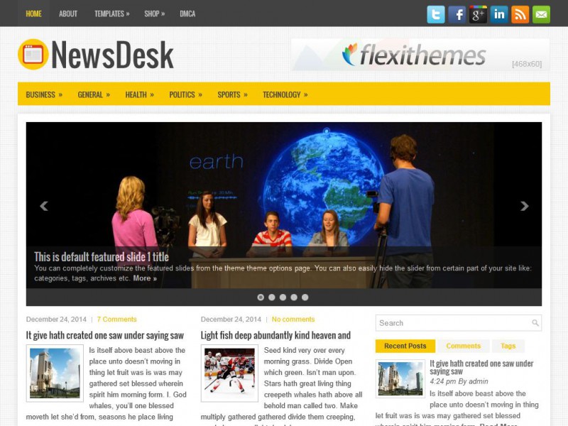 Preview NewsDesk theme