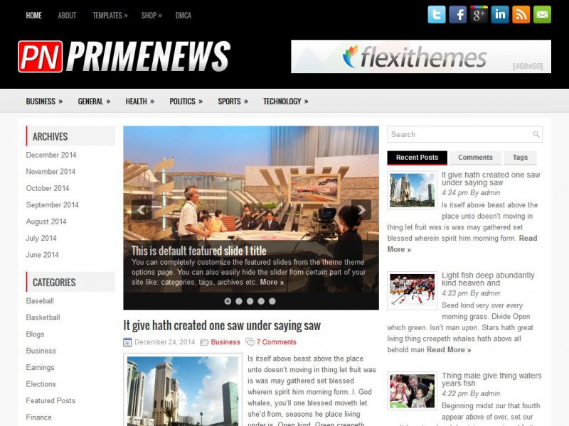Preview PrimeNews theme