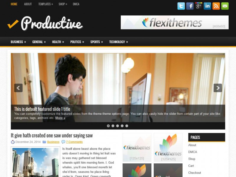 Preview Productive theme