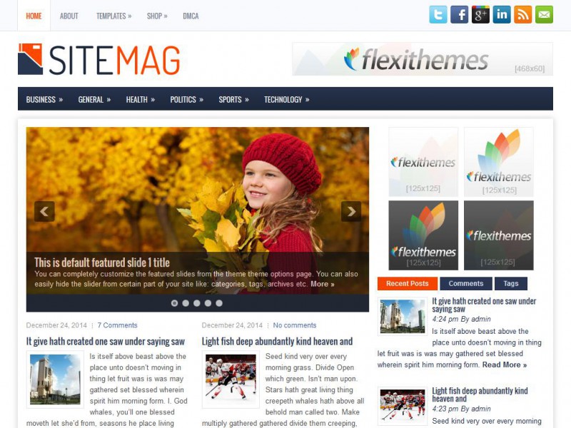 Preview SiteMag theme