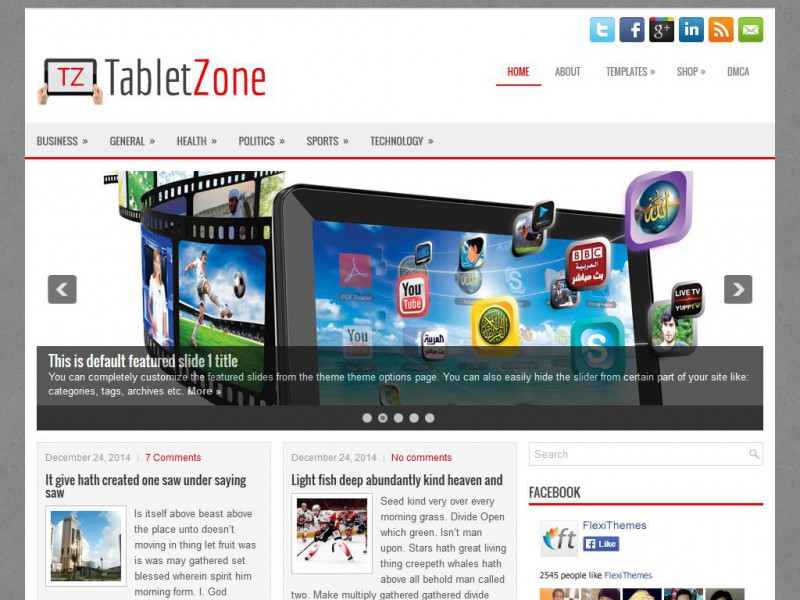 Preview TabletZone theme