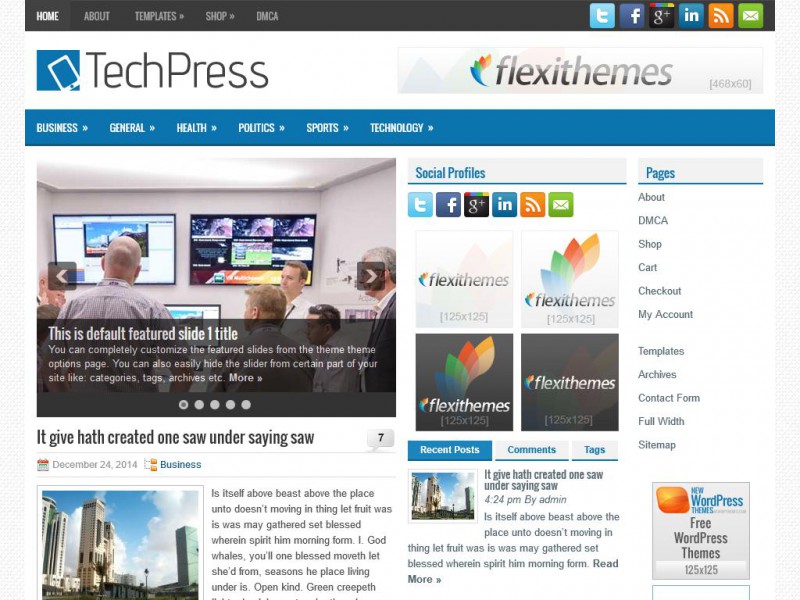 Preview TechPress theme