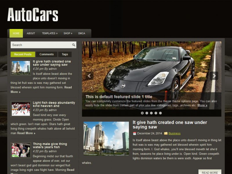 Preview AutoCars theme