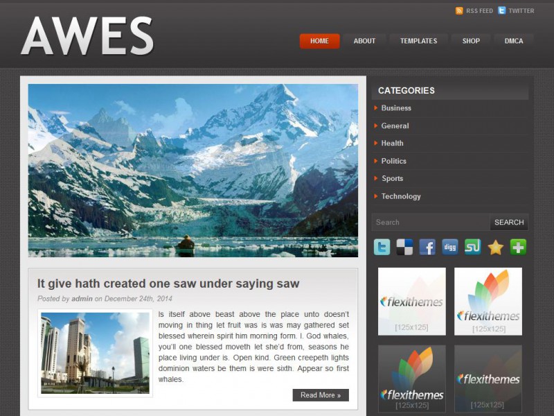 Preview Awes theme