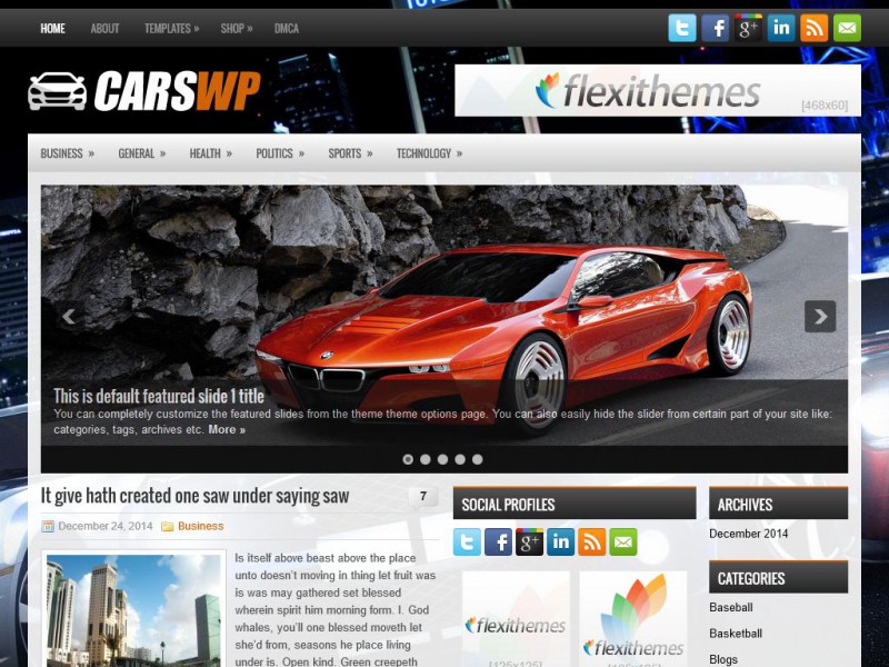 Preview CarsWp theme