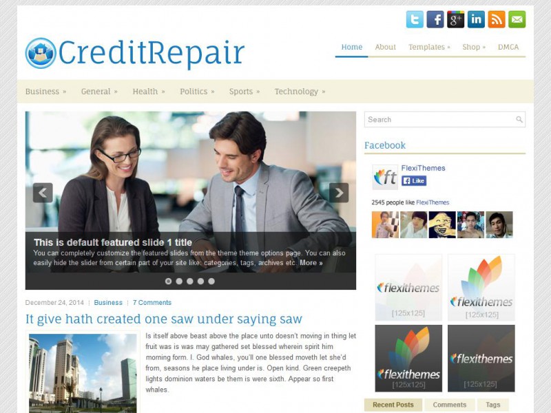 Preview CreditRepair theme