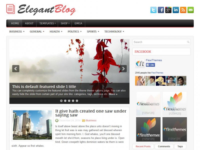Preview ElegantBlog theme