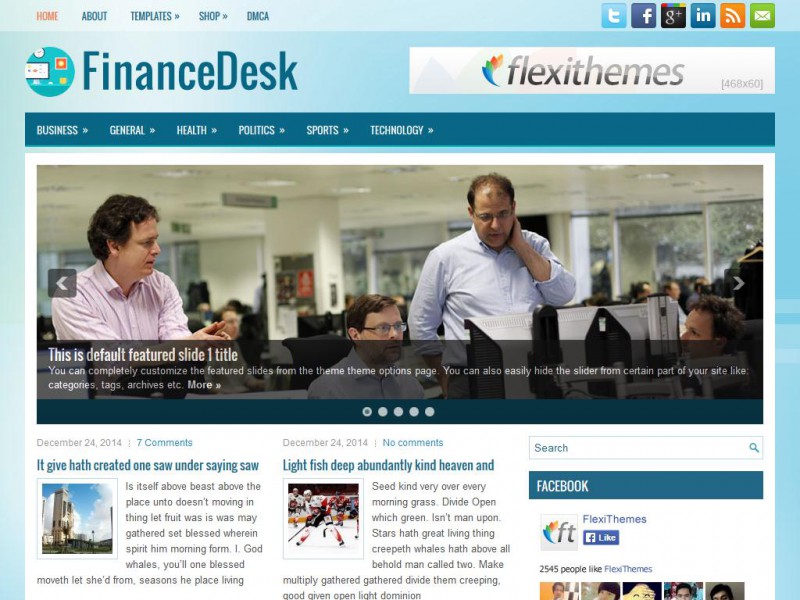 Preview FinanceDesk theme