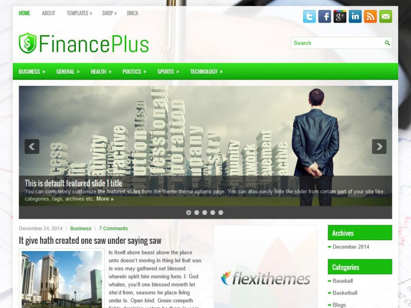 Preview FinancePlus theme