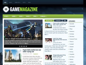 Preview GameMagazine theme