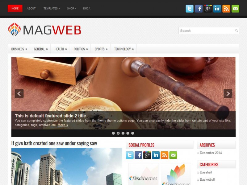 Preview MagWeb theme