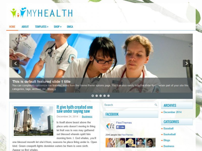 Preview MyHealth theme