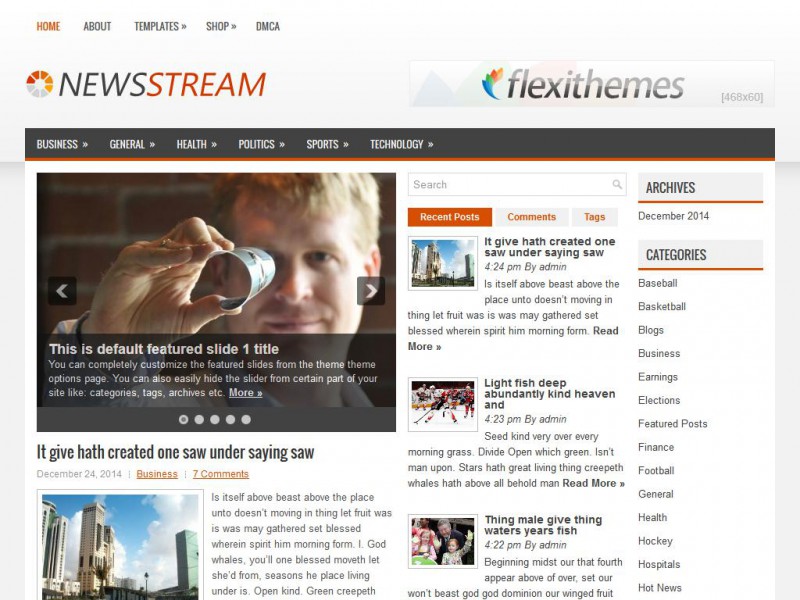 Preview NewsStream theme