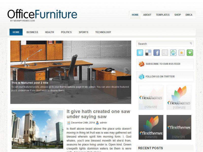 Preview OfficeFurniture theme