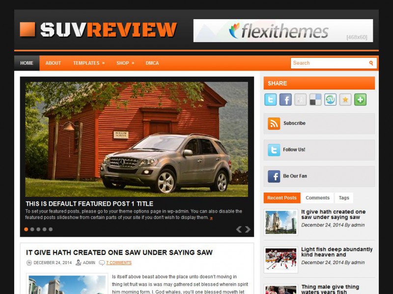 Preview SuvReview theme