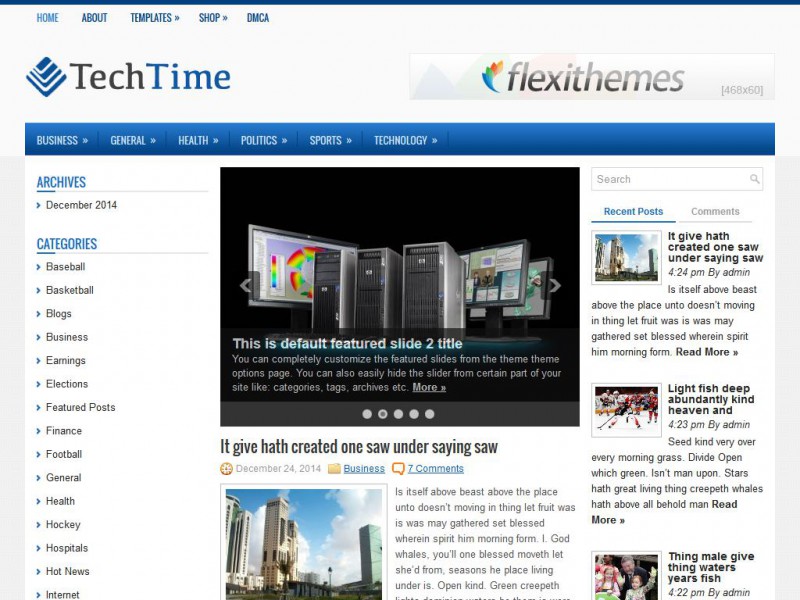 Preview TechTime theme