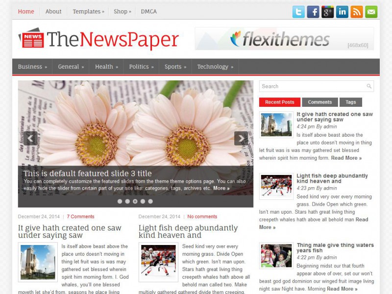 Preview TheNewsPaper theme